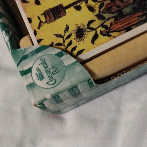 Chesapeake Bay 4-Piece Garden Coaster Set Holder - Picture 5 of 6